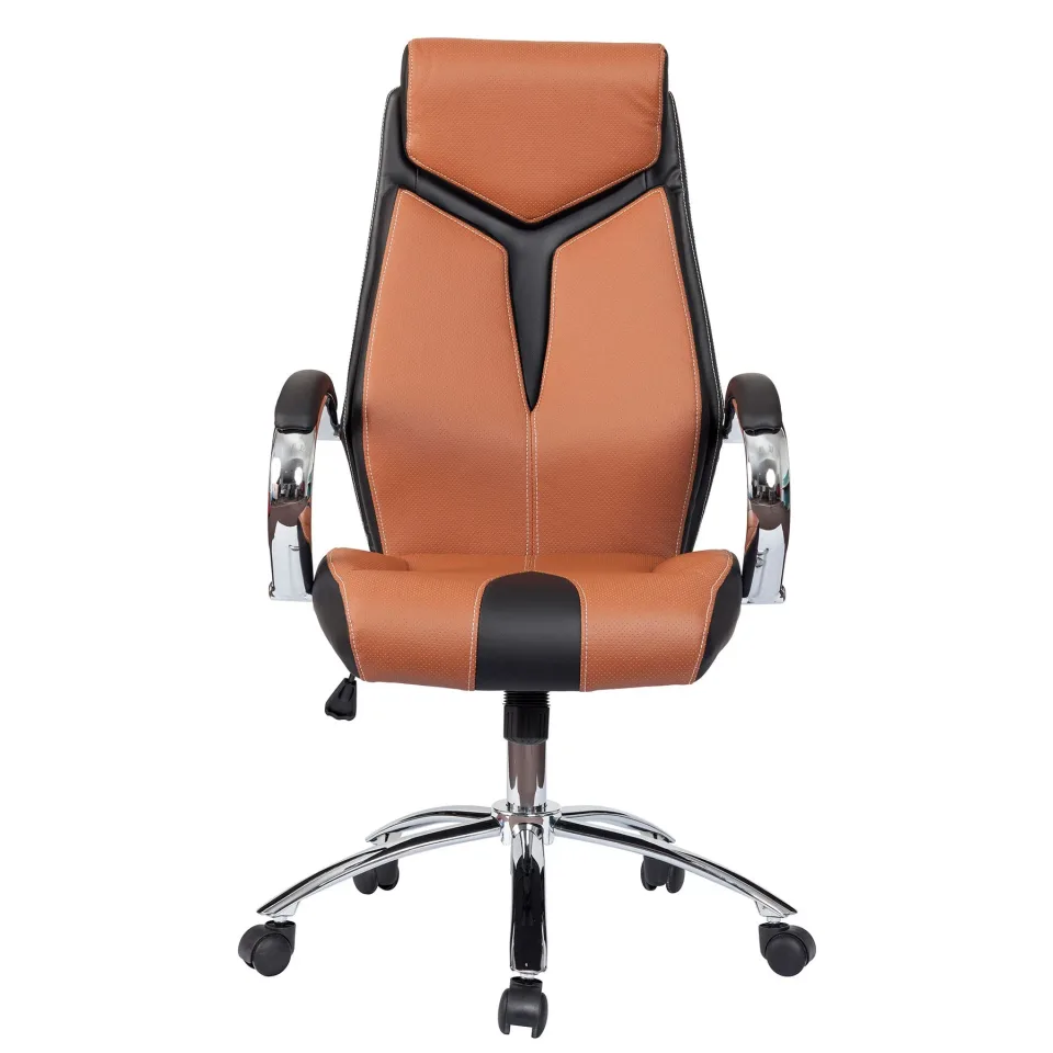 Scaun executiv Storm, eco-piele, maro și negru