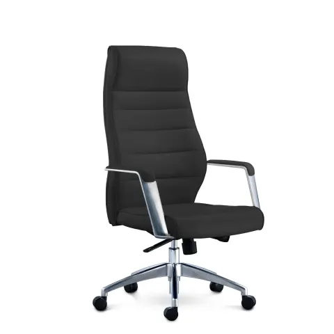 Scaun executiv RFG ITACA HB, piele ecologică, negru