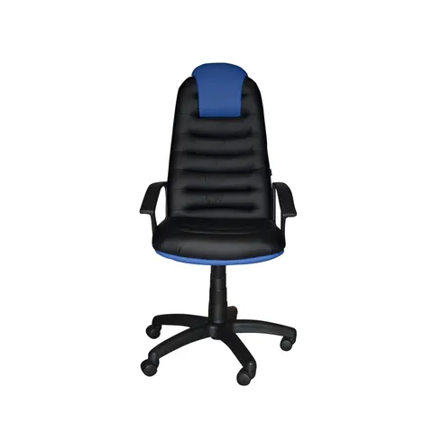Scaun de gaming Tunis, piele eco, negru-albastru