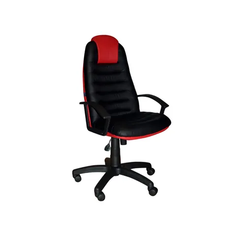 Scaun de gaming Tunis, piele eco, negru-roșu