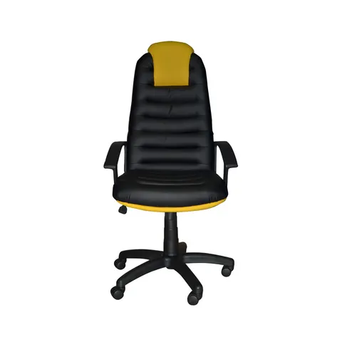 Scaun de gaming Tunis, piele eco, negru-galben