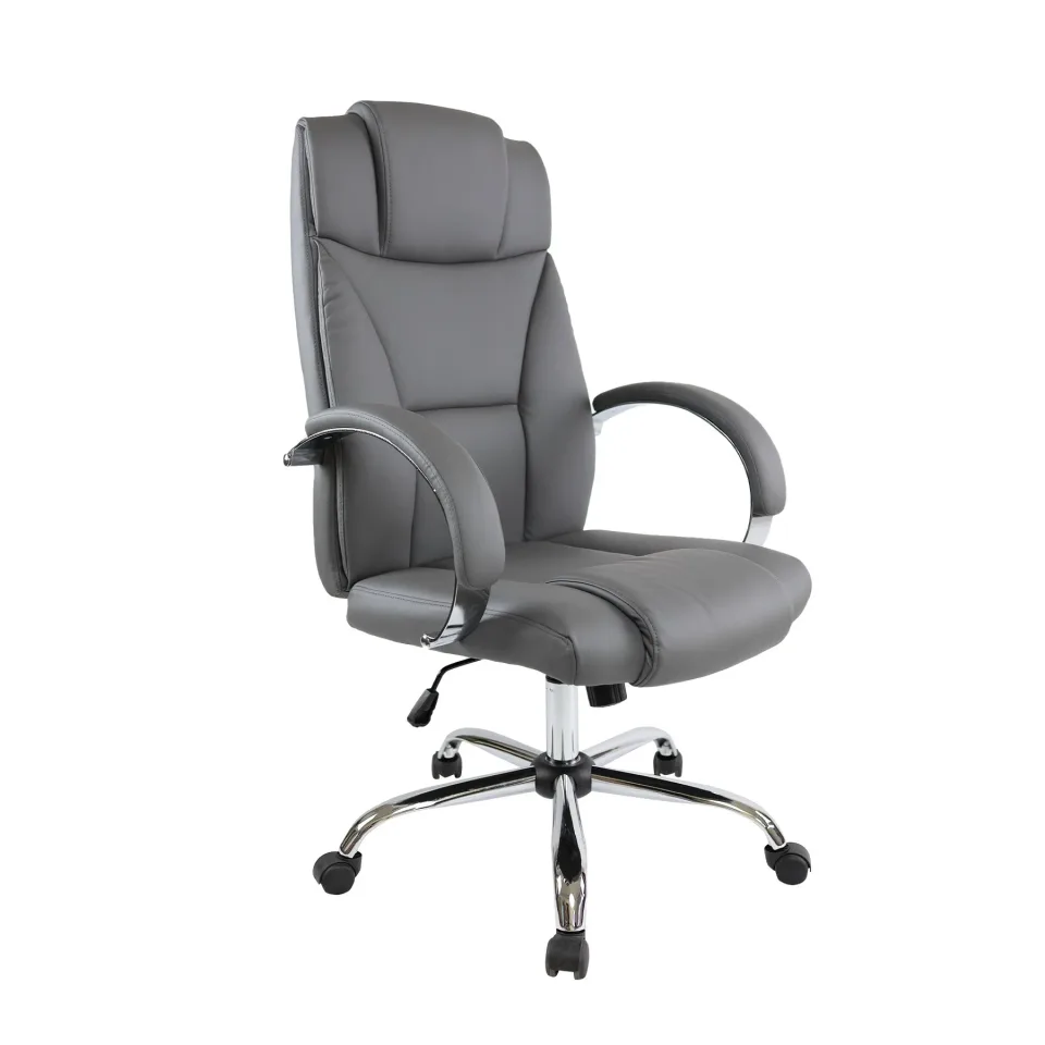 Scaun executiv Aida, piele eco, gri