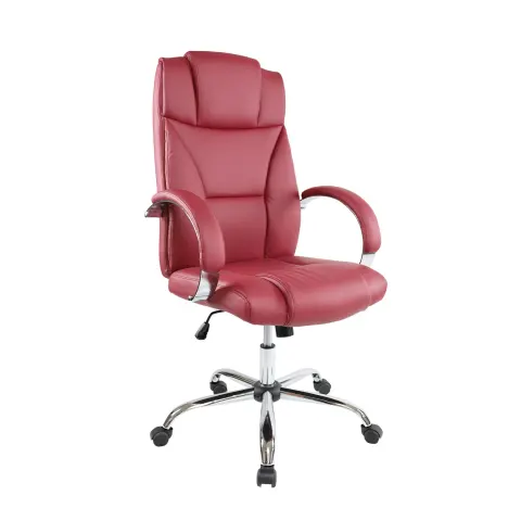 Scaun directorial Aida, piele ecologică, bordo