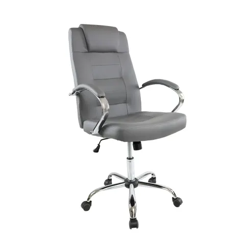 Scaun directorial Slash, piele ecologică, gri