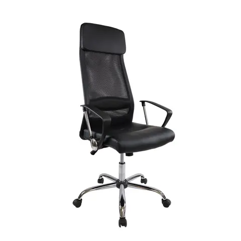 Scaun directorial Roby, piele ecologică, negru