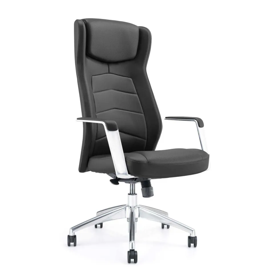 Scaun executiv RFG Dios HB, piele eco, negru