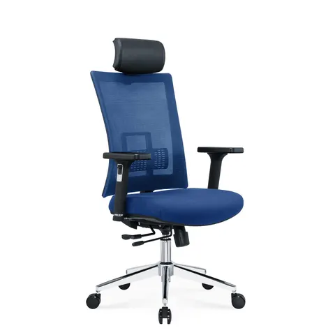 Scaun ergonomic RFG Luxe Chrome HB, albastru