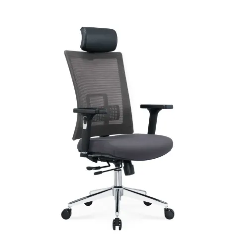 Scaun ergonomic RFG Luxe Chrome HB, gri