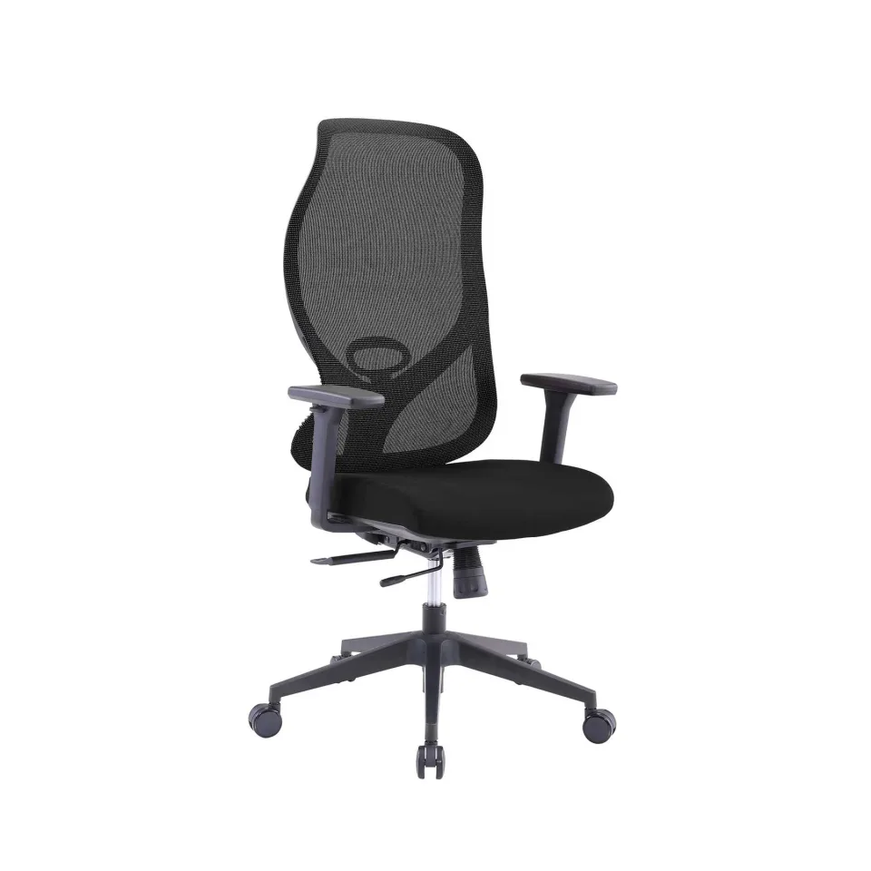Scaun ergonomic RFG STAR HB, șezut negru, spătar negru