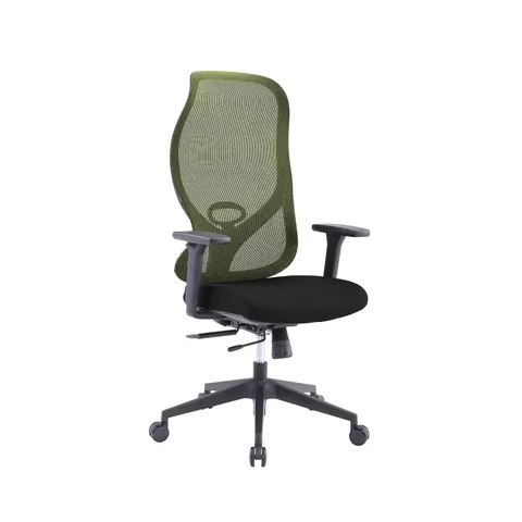 Scaun ergonomic RFG STAR HB, șezut negru, spătar verde