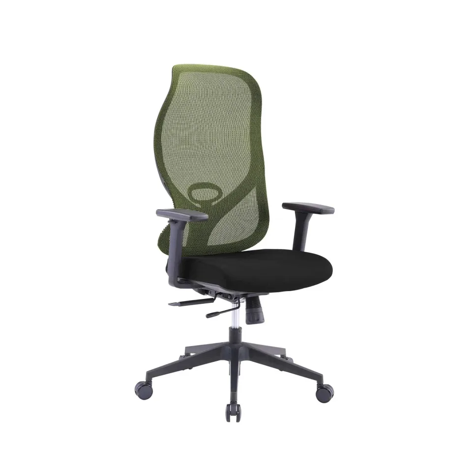 Scaun ergonomic RFG STAR HB, șezut negru, spătar verde