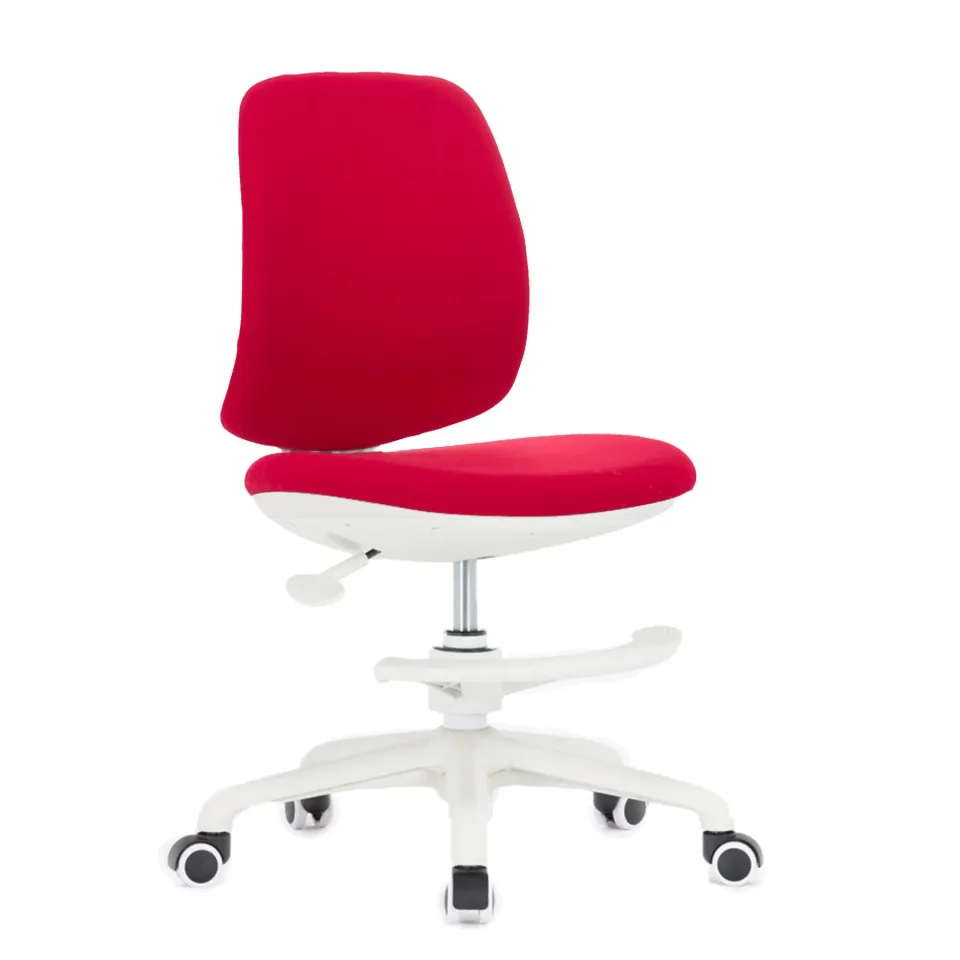 RFG Kids Chair Candy Foot White, material textil, șezut roșu, spătar roșu
