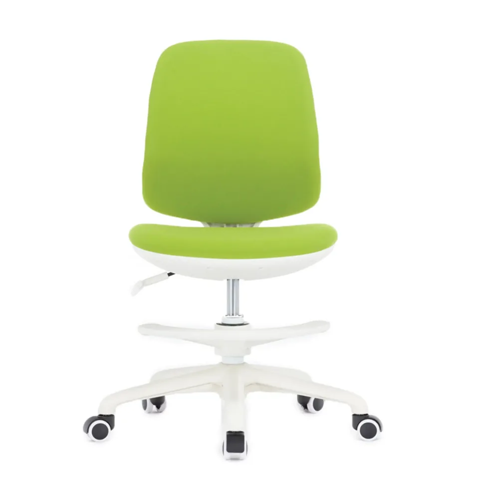 Scaun pentru copii RFG Candy Foot White, material textil, șezut verde, spătar verde