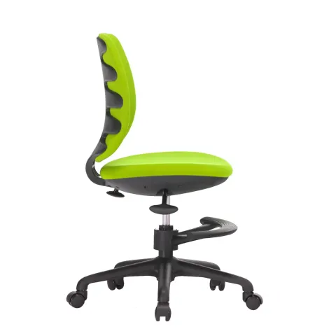 Scaun copii RFG Candy Foot Black, material textil, șezut/spătar verde