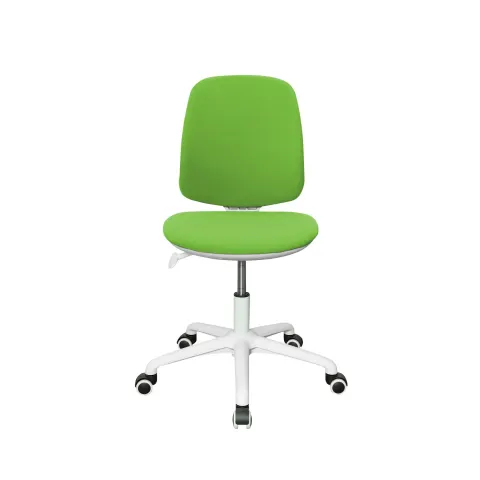 Scaun pentru copii RFG Lucky White, tapițerie, șezut verde, spătar verde