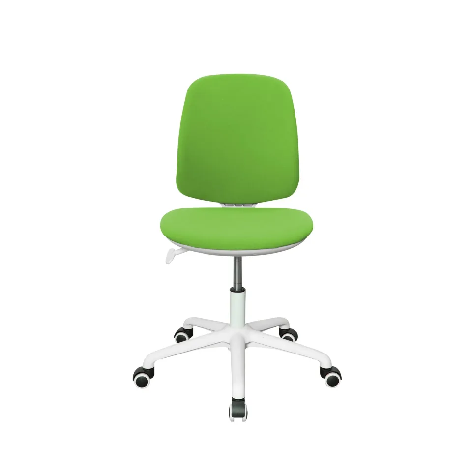 Scaun pentru copii RFG Lucky White, tapițerie, șezut verde, spătar verde