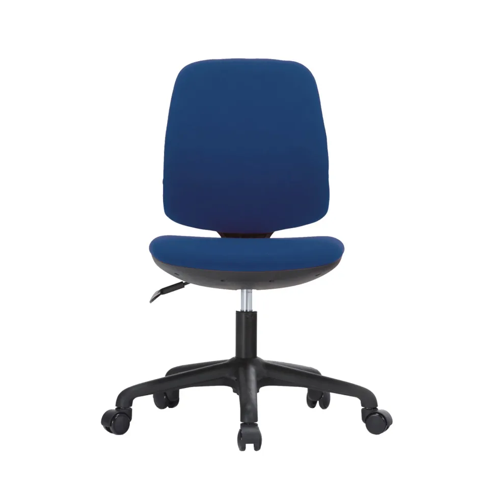 Scaun pentru copii RFG Lucky Black, material textil, șezut albastru, spătar albastru