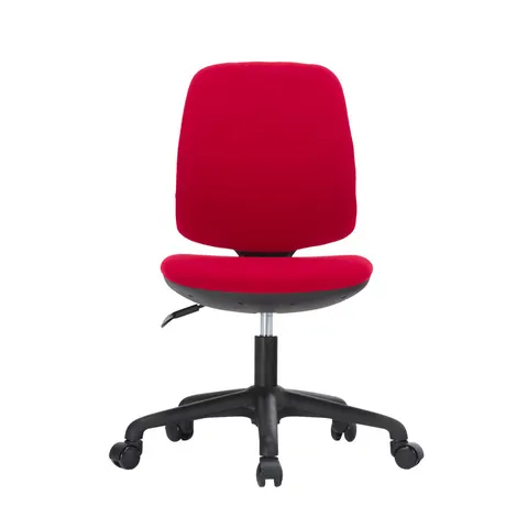 Scaun copii RFG Lucky Black, material textil, șezut roșu, spătar roșu