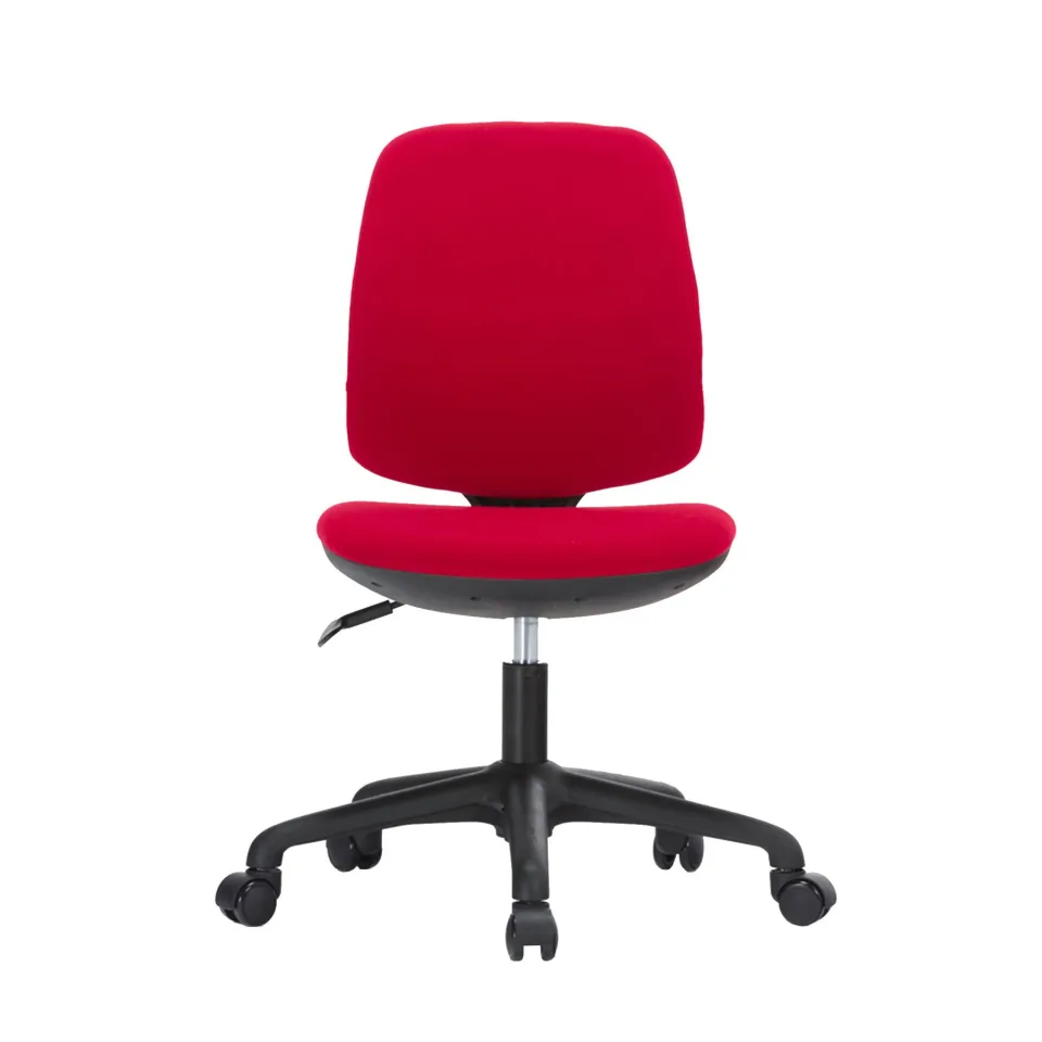 Scaun copii RFG Lucky Black, material textil, șezut roșu, spătar roșu