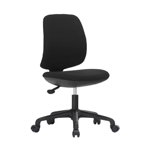 RFG Scaun pentru copii Lucky Black, textil, ședere neagră, spătar negru