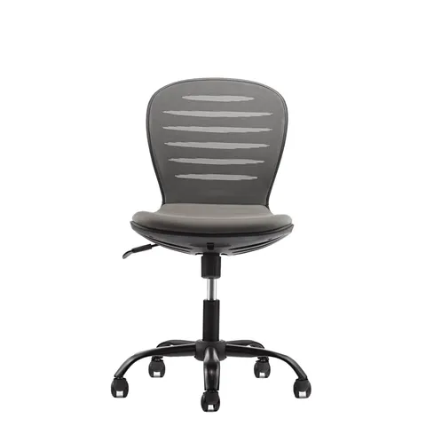 Scaun pentru copii RFG Flexy Black, material textil și plasa, șezut gri, spătar gri