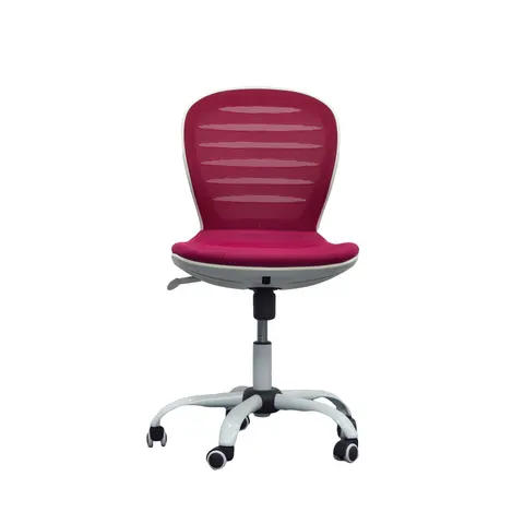 Scaun pentru copii RFG Flexy White, material textil și mesh, șezut cires, spătar cires
