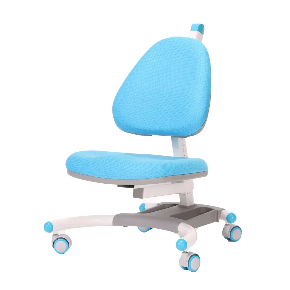 Scaun ergonomic RFG Ergo Tech, copii, cu înălțime reglabilă, până la 120 kg, de la clasa I la XII, albastru, model asamblat
