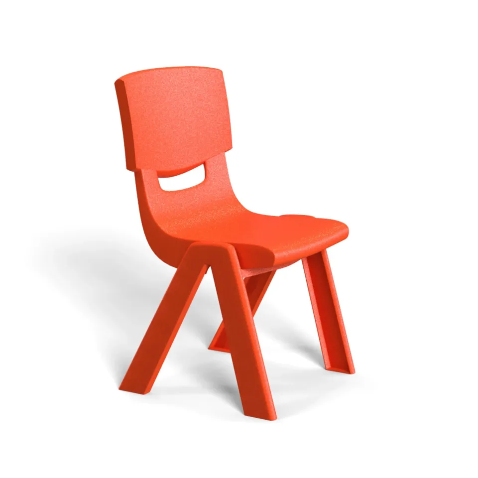 Scaun pentru copii RFG Kids Chico, plastic, cu spătar, roșu, 41 x 35 x 62 cm