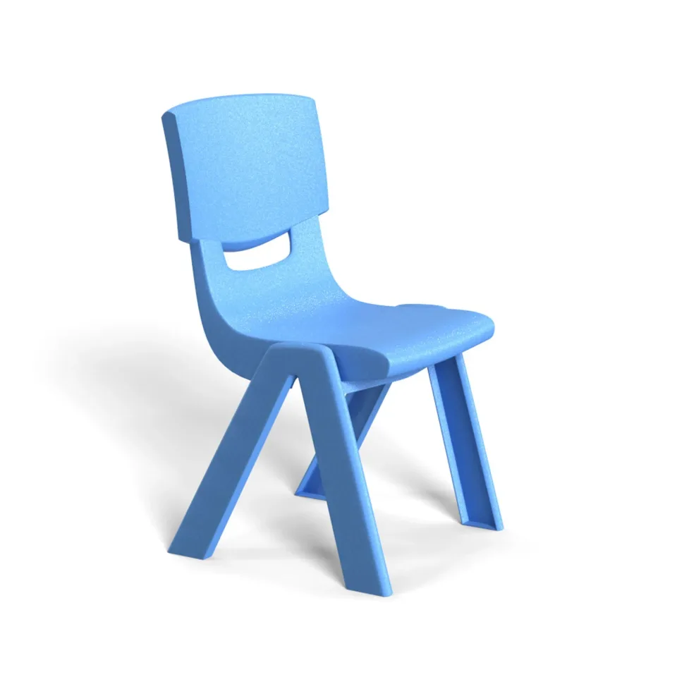 Scaun pentru copii RFG Chico, plastic, cu spătar, albastru, 41 x 35 x 62 cm