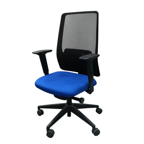 Scaun birou ergonomic Interstuhl Aim 1S04, material textil și plasă, ultramarin, probă asamblată