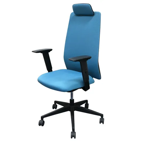 Scaun de birou ergonomic Interstuhl Aim 1S32, albastru pastel, eșantion asamblat