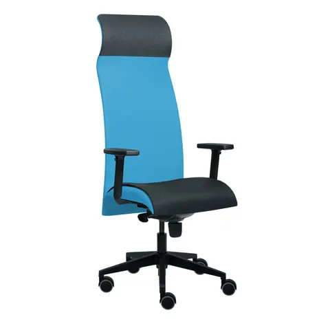 Scaun ergonomic Tronhill Solium Executive, material textil și plasă, albastru deschis