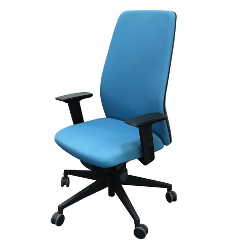 Scaun de lucru ergonomic Interstuhl Aim 1S22, albastru pastel, mostră asamblată