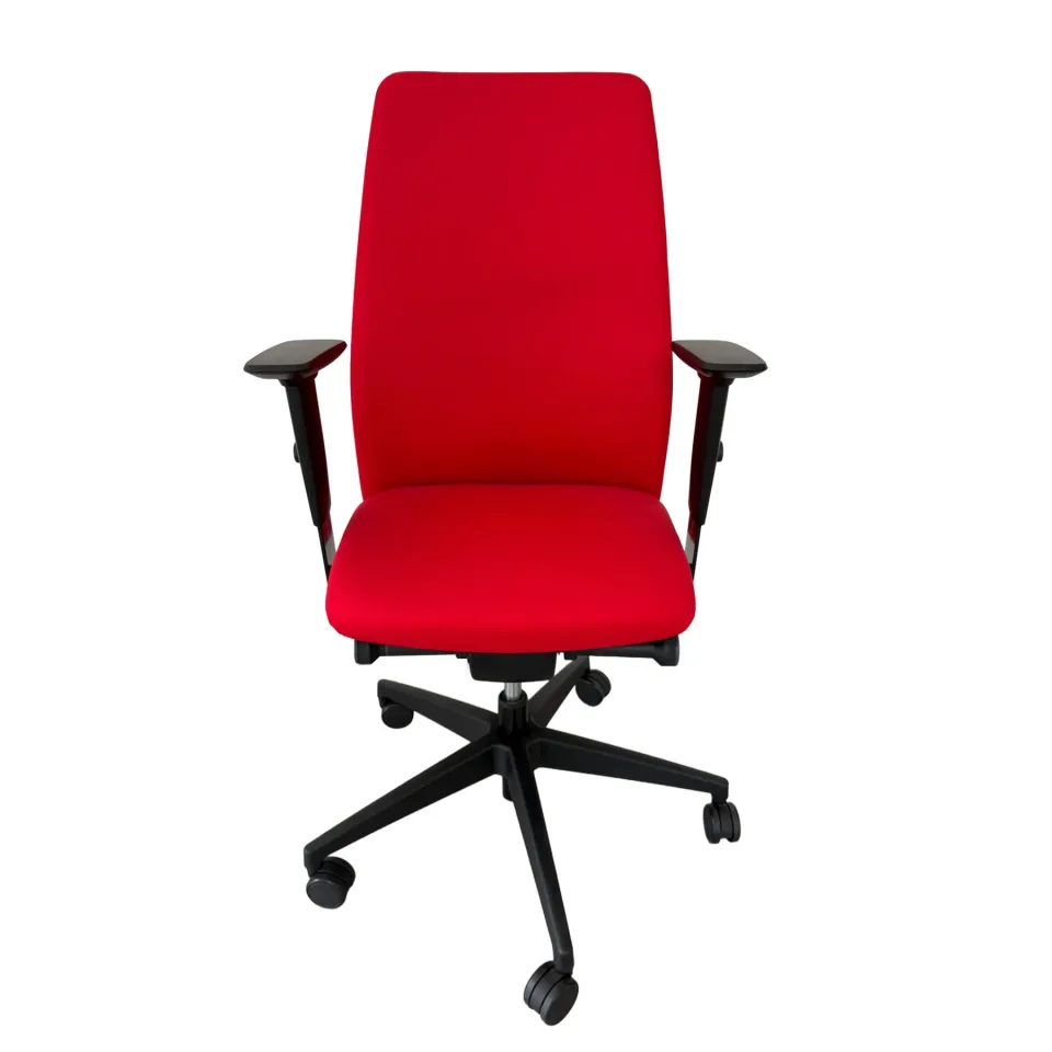 Scaun de birou ergonomic Interstuhl Aim 1S22, textil, mecanism sincron, bază din poliamidă, roșu, eșantion asamblat