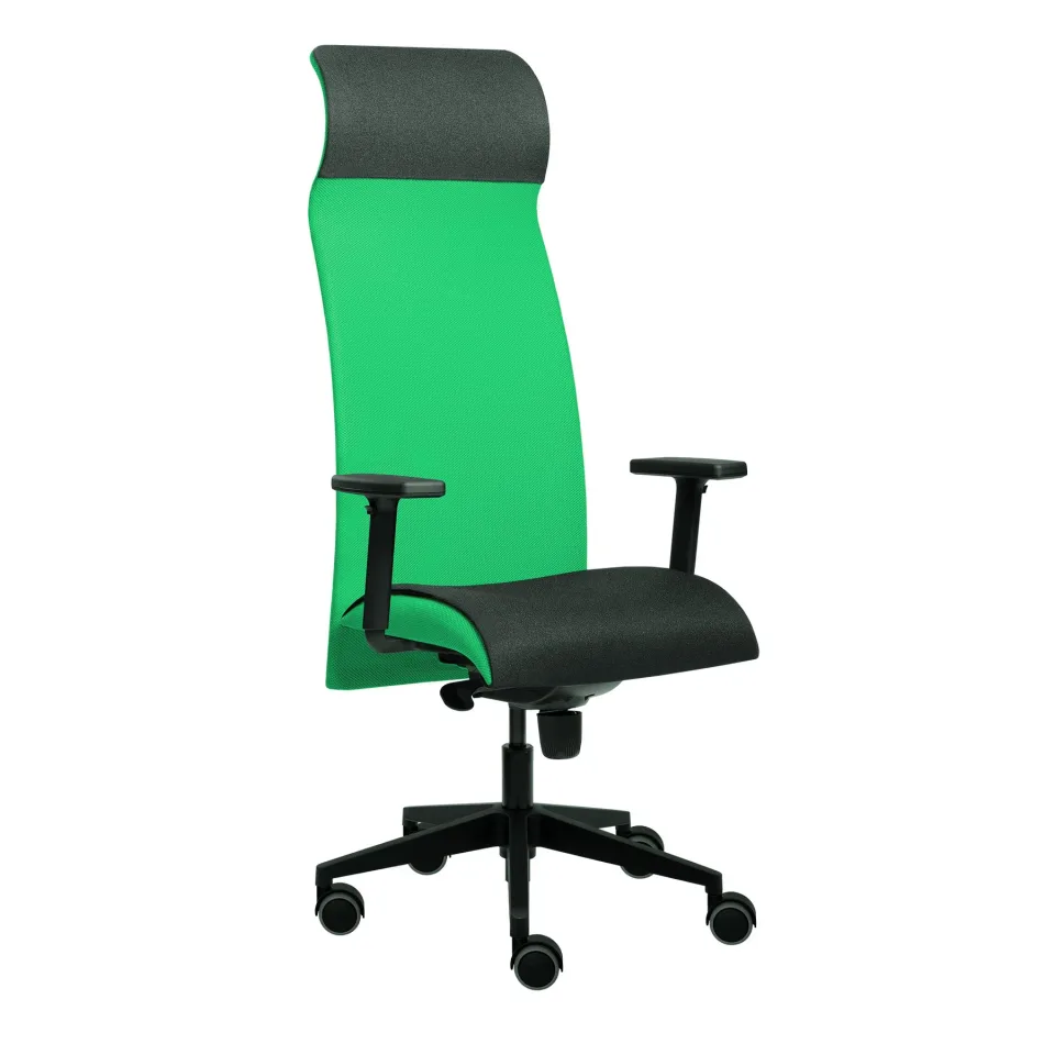 Scaun ergonomic Tronhill Solium Executive, material textil și plasă, verde