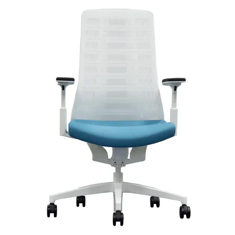 Interstuhl Scaun ergonomic Pure PU213, alb/albastru pastel