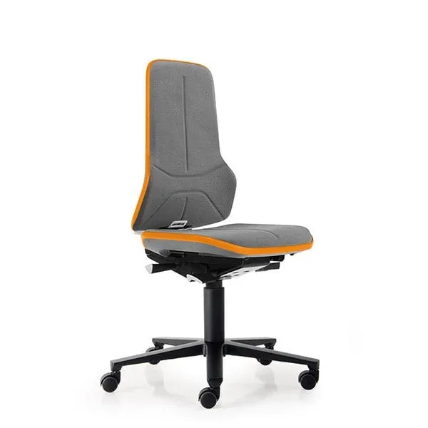 Scaun de lucru ergonomic Bimos Neon 9573, negru și portocaliu