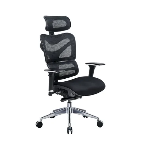 Scaun Ergonomic RFG TECH@GAMES, șezut negru, spătar negru