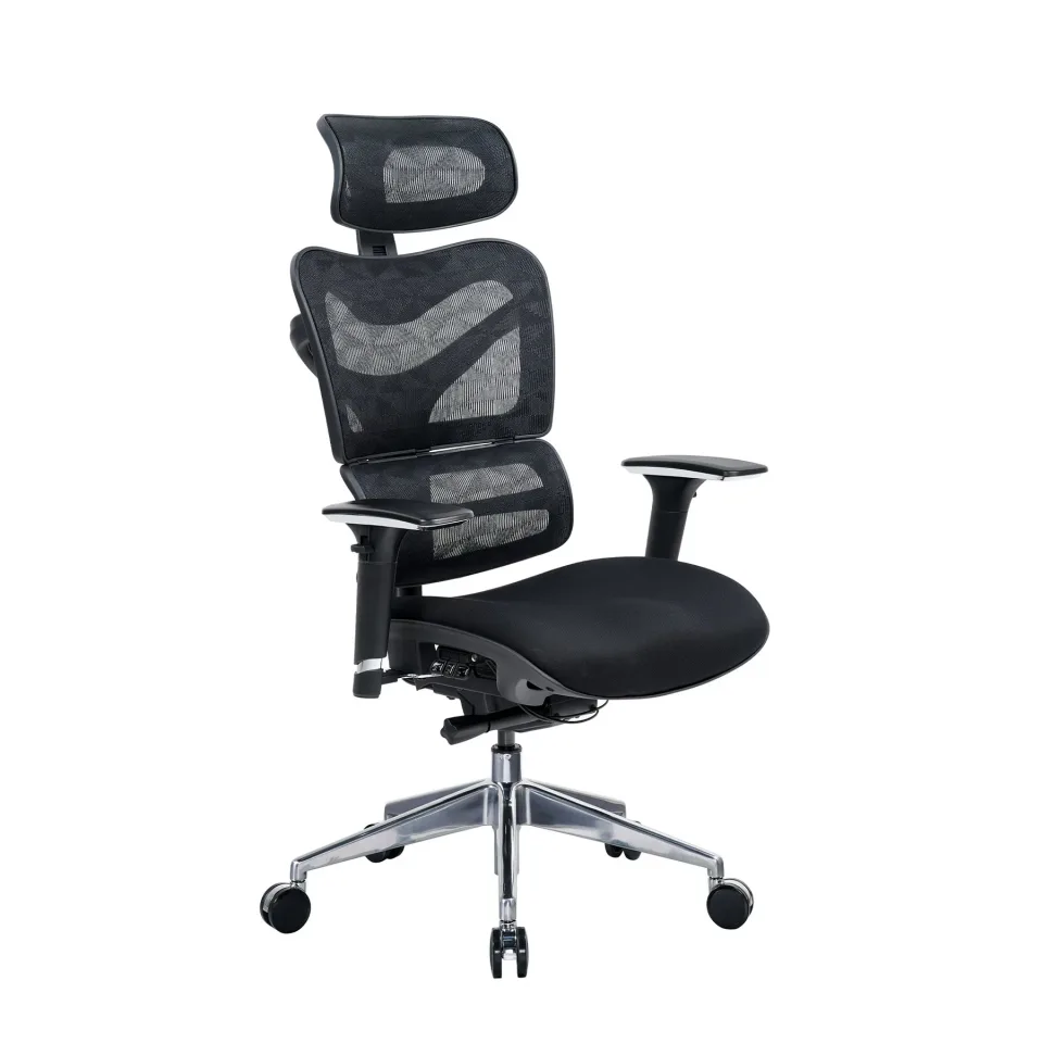 Scaun Ergonomic RFG TECH@GAMES, șezut negru, spătar negru