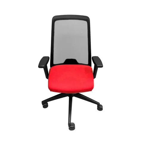 Scaun de birou ergonomic Interstuhl Every 142E, material textil și plasă, mecanism sincron, bază din poliamidă, roșu, eșantion asamblat