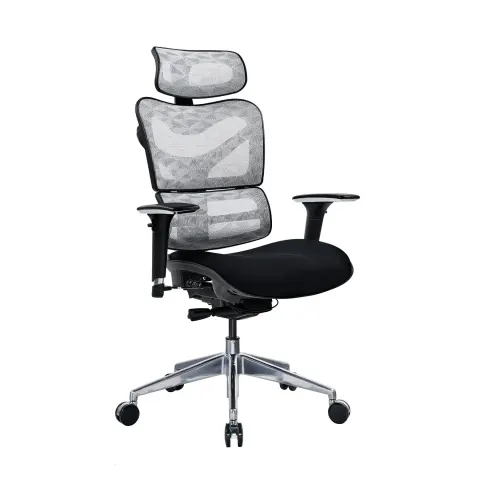 Scaun ergonomic RFG TECH@GAMES, șezut negru, spătar alb-negru