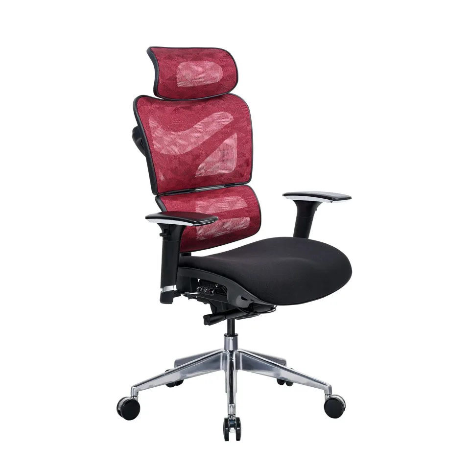 Scaun ergonomic RFG TECH@GAMES, șezut negru, spătar roșu