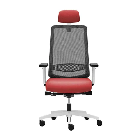 Scaun ergonomic Rim Victory VI 1405 Alb, roșu, unitate demo