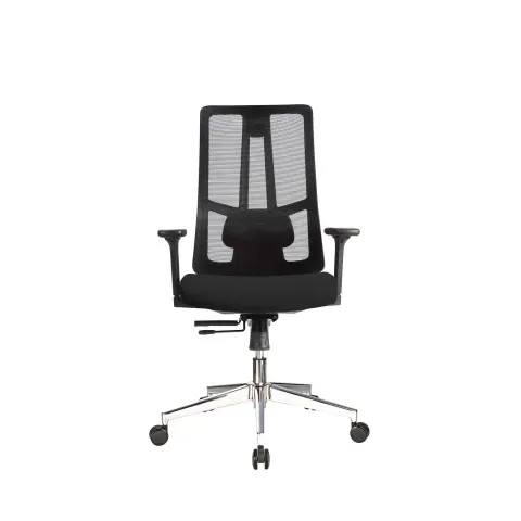 Scaun ergonomic RFG Artur W, șezut negru, spătar negru