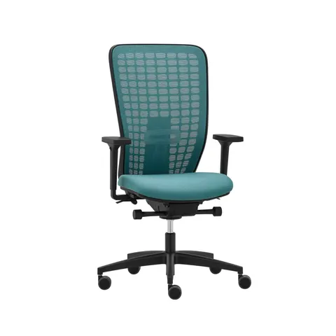 Scaun ergonomic Rim Space SP1522, turcoaz, probă asamblată