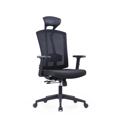 Scaun ergonomic de birou RFG Primo HB, material textil și plasă, până la 130 kg, negru