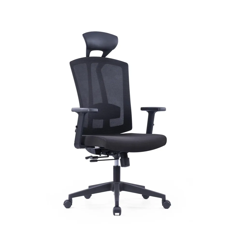 Scaun ergonomic de birou RFG Primo HB, material textil și plasă, până la 130 kg, negru