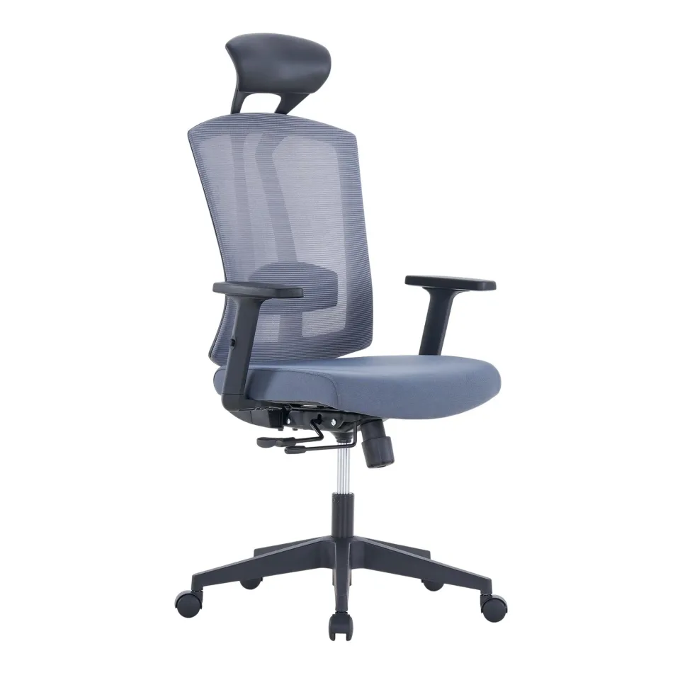 Scaun de birou ergonomic RFG Primo HB, textil și plasă, până la 130 kg, gri