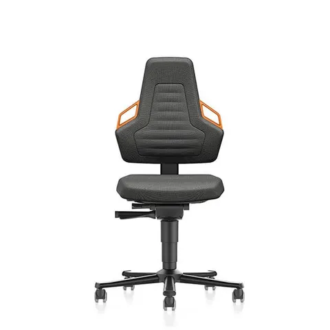 Scaun de lucru ergonomic Bimos Nexxit 9033, negru și portocaliu