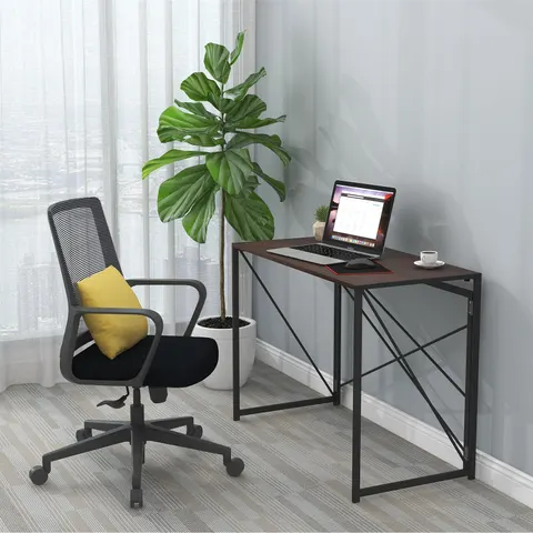RFG Birou Soho, pentru clasele peste VIII, MDF, 1000 x 500 x 750 mm, blat nuc închis, metal negru